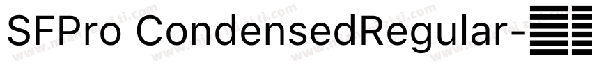 SFPro CondensedRegular字体转换